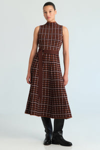 Brice Dress in Classic Check Brown