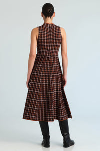 Brice Dress in Classic Check Brown