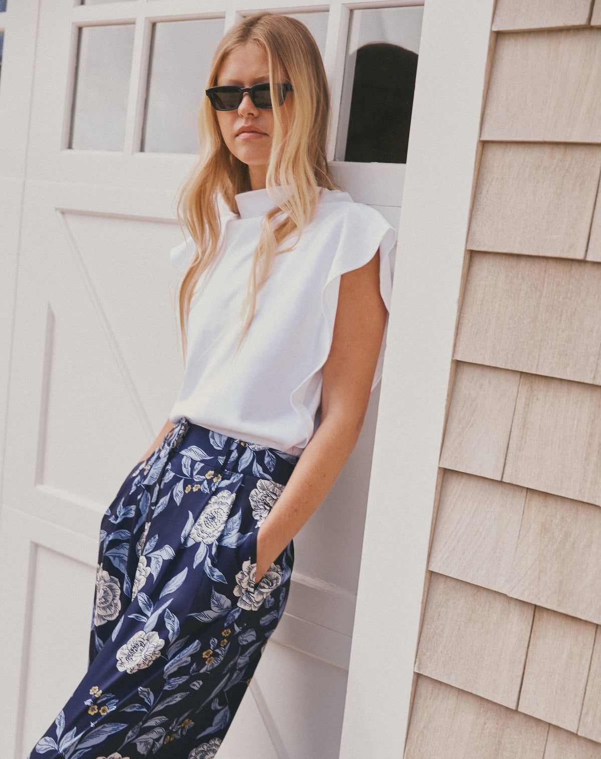 Jodi Pant in Maritime Blue Multi Floral