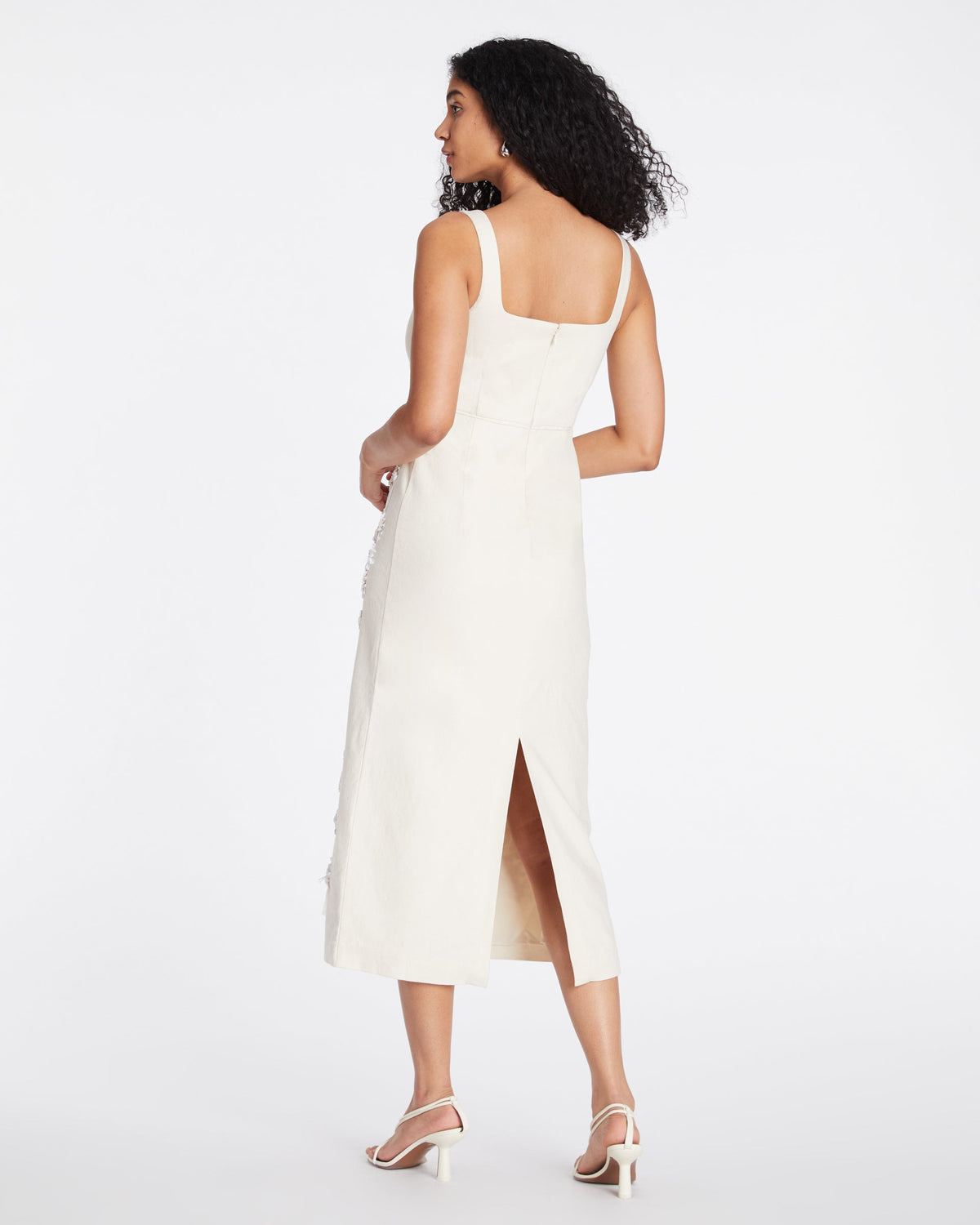 Merritt Dress in Cream/White