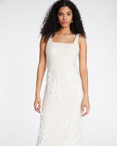 Merritt Dress in Cream/White