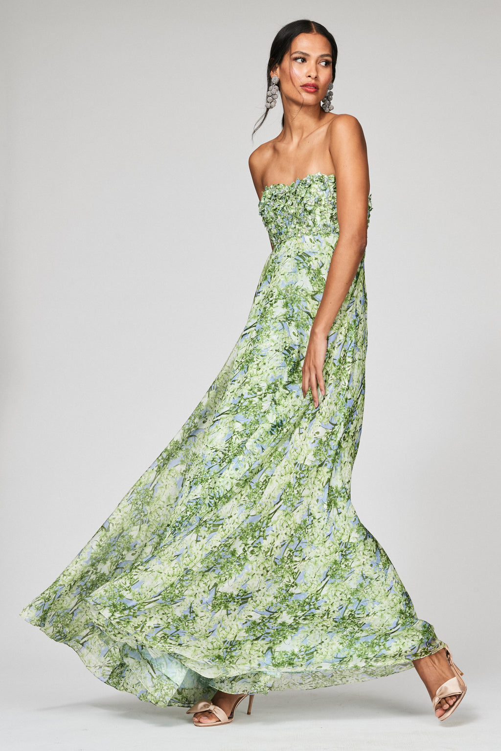 Sachin & Babi Ames Peridot Bouquet Gown - Red Sachin & Babi Ames Peridot Bouquet Gown - Red