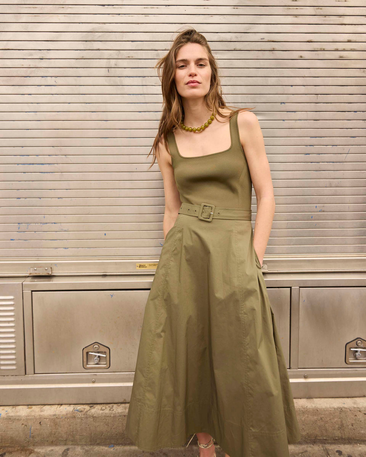 Carmen Dress in Fern