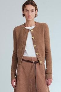 Ellery Cardigan in Camel Heather