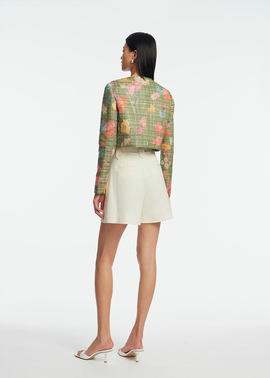 Floral Raffia Jacket in Cactus Multi