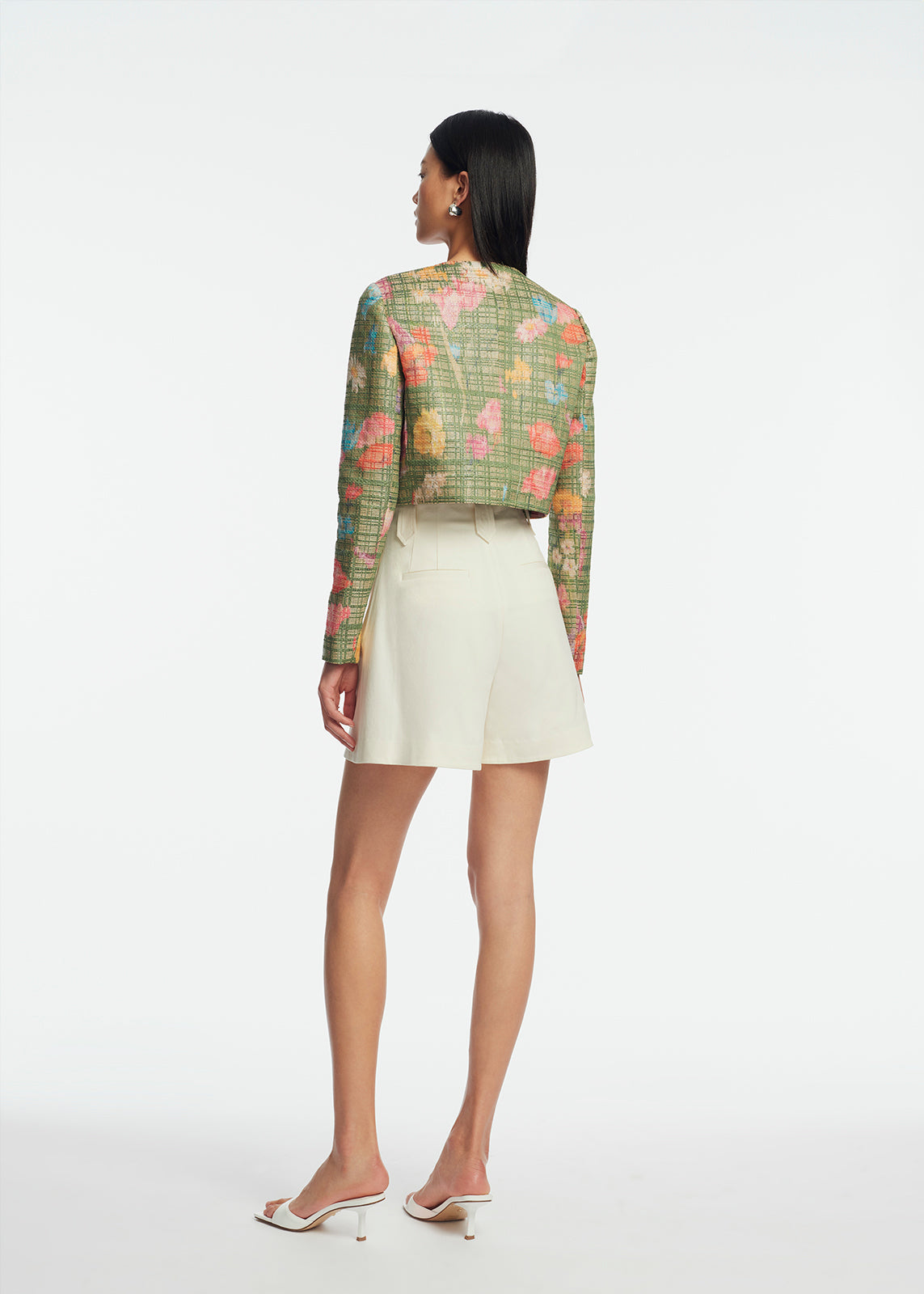 Floral Raffia Jacket in Cactus Multi
