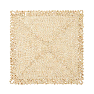 Loopy Square Placemat in Natural, Set of 4