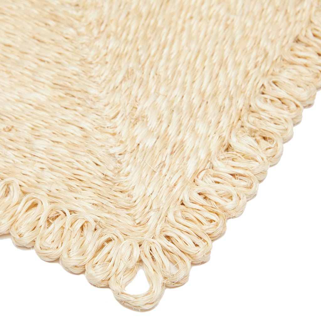 Loopy Square Placemat in Natural, Set of 4