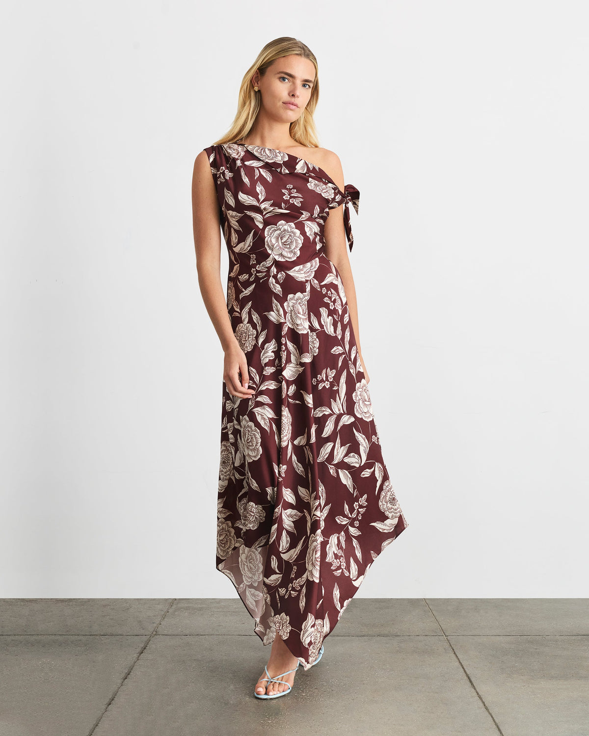 Loretta Dress in Deep Redwood Multi