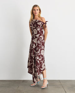 Loretta Dress in Deep Redwood Multi