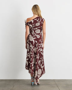 Loretta Dress in Deep Redwood Multi
