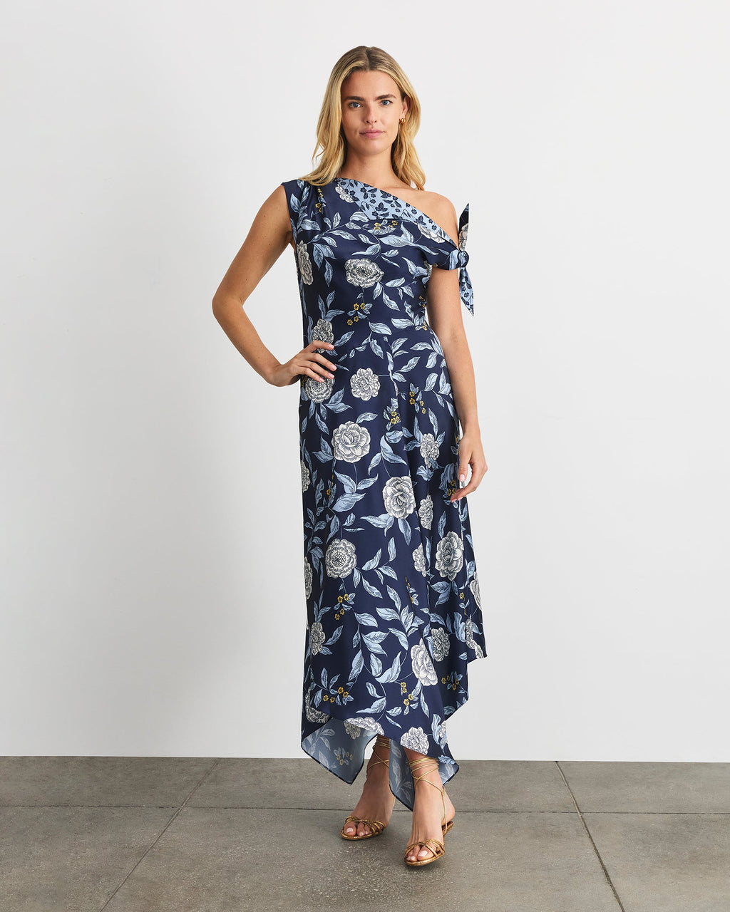 Loretta Dress in Maritime Blue Multi Floral