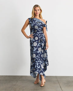 Loretta Dress in Maritime Blue Multi Floral