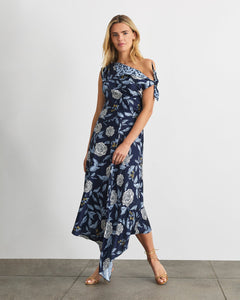 Loretta Dress in Maritime Blue Multi Floral