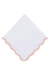 Escama Linen Dinner Napkin in Orange