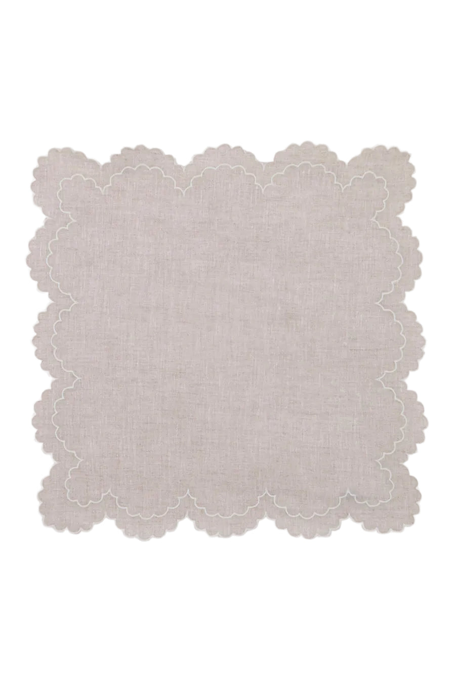 Bilbao Linen Placemat in Beige with White