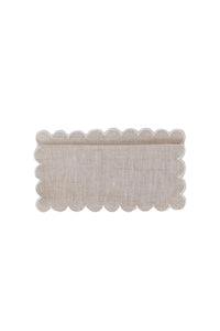 Zurbano Cocktail Napkins in Natural Linen with Off White, Set of 6