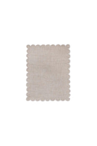 Bilbao Cocktail Napkins in Beige with White, Set of 6