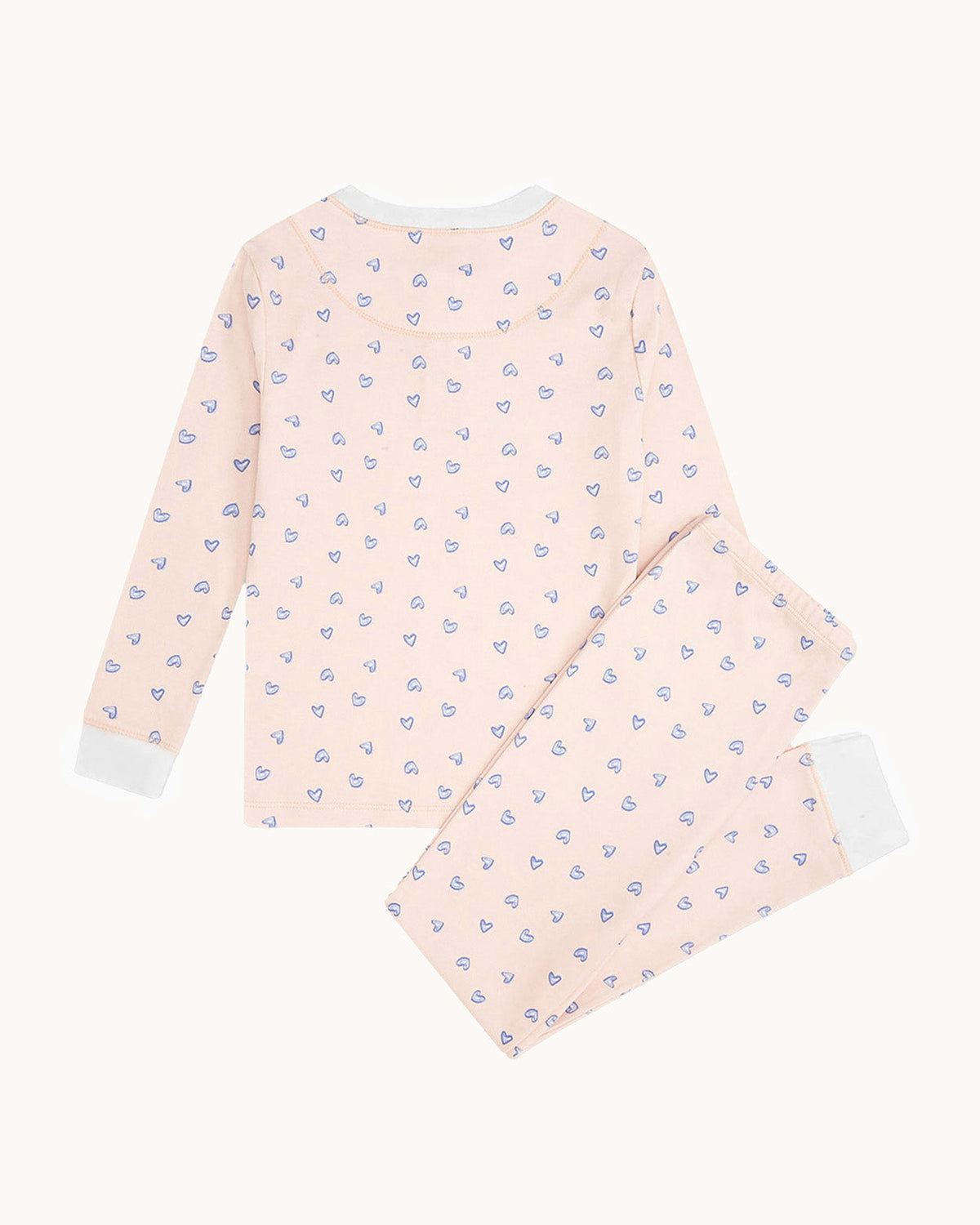 Children's Love Heart Pajamas in Pink