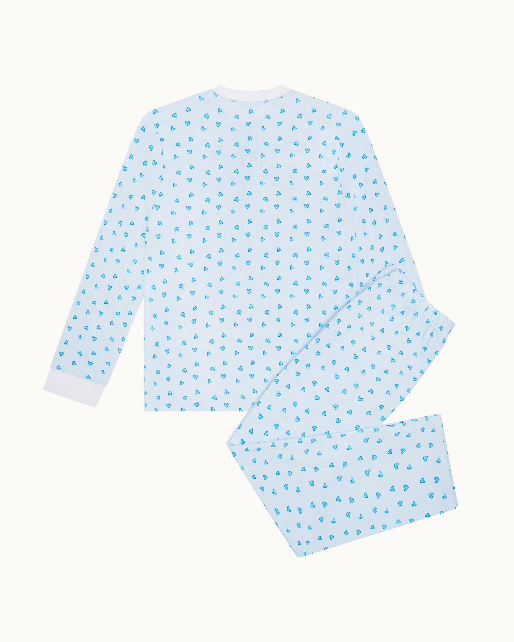 Love Heart Pajama in Adult Blue