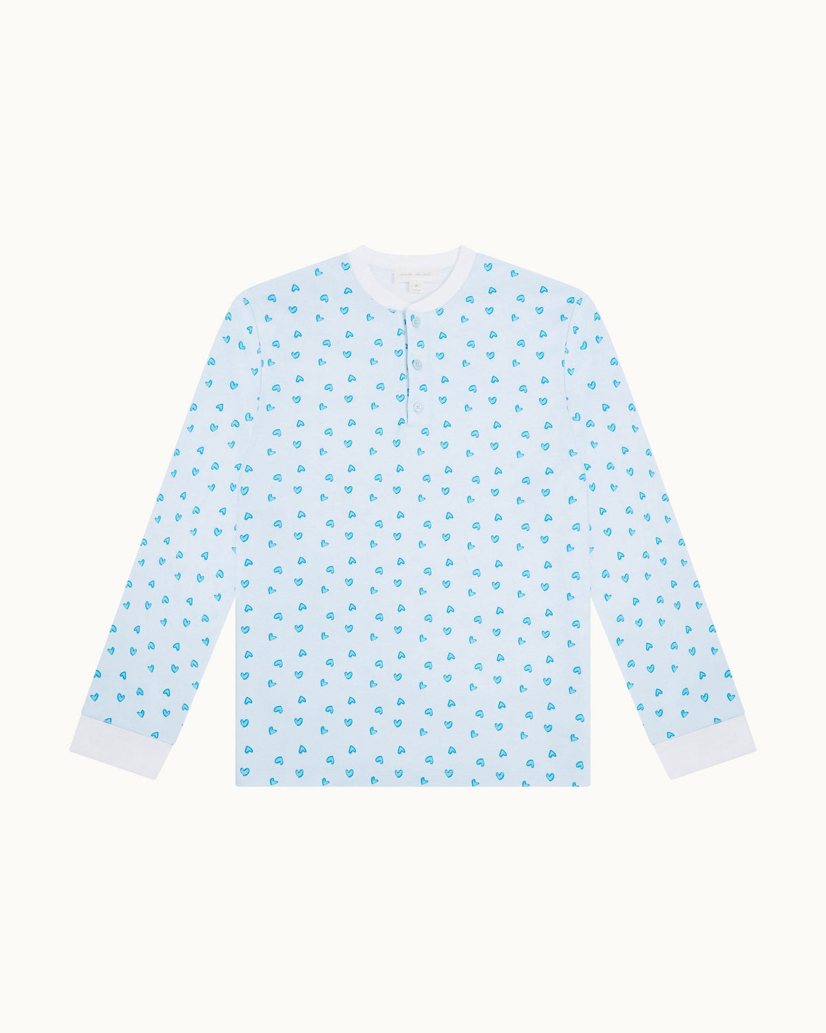 Love Heart Pajama in Adult Blue