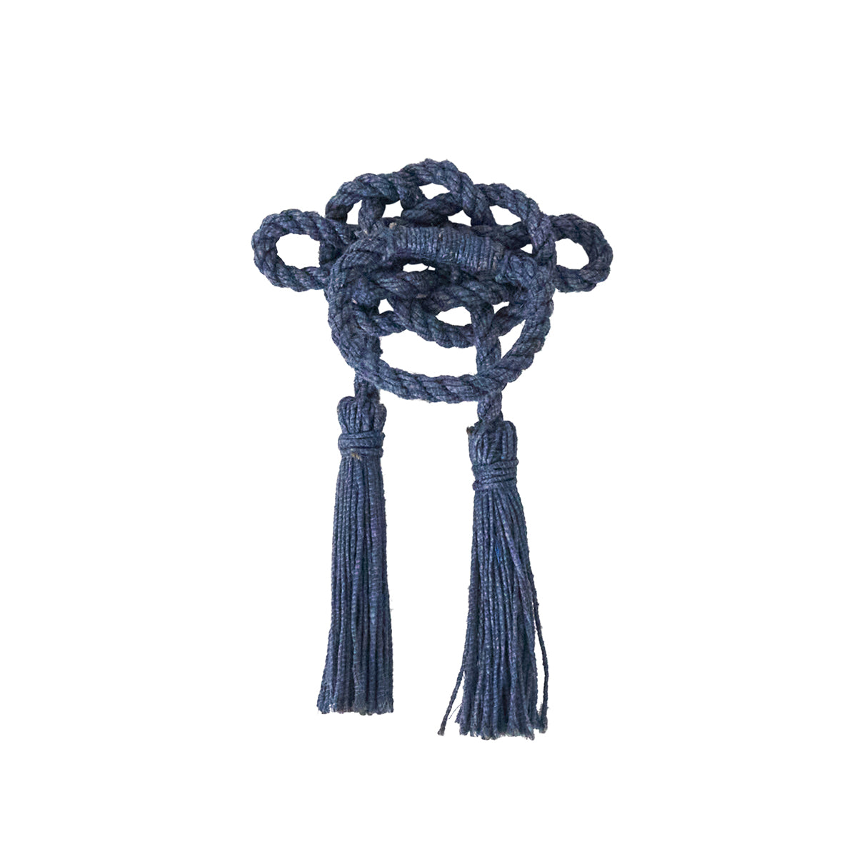 Mystic Knot Napkin Ring in Navy, Set of 4