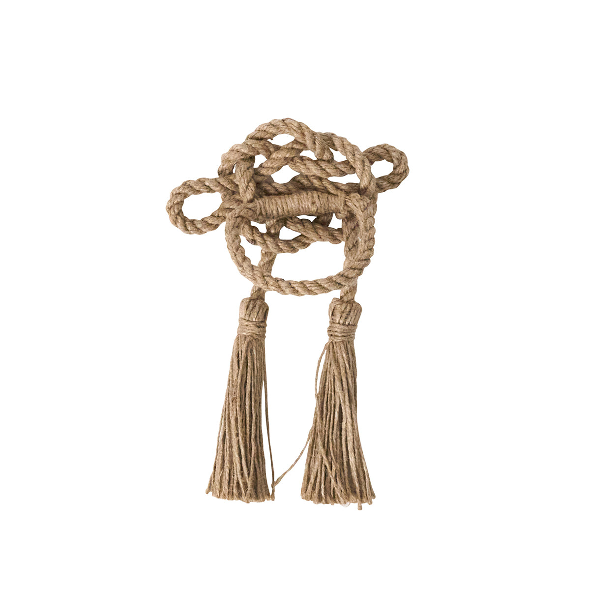 Mystic Knot Napkin Ring in Taupe, Set of 4