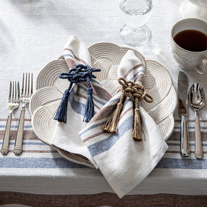 Mystic Knot Napkin Ring in Taupe, Set of 4