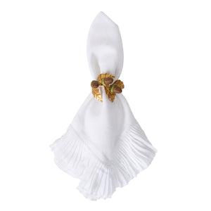 Forest Walk Acorn Napkin Ring in Multi, Set of 4