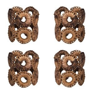 Rustic Ring Napkin Ring in Natural, Set of 4