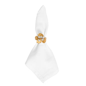 Forest Walk Holly with Berries Napkin Ring in Gold/Silver, Set of 4