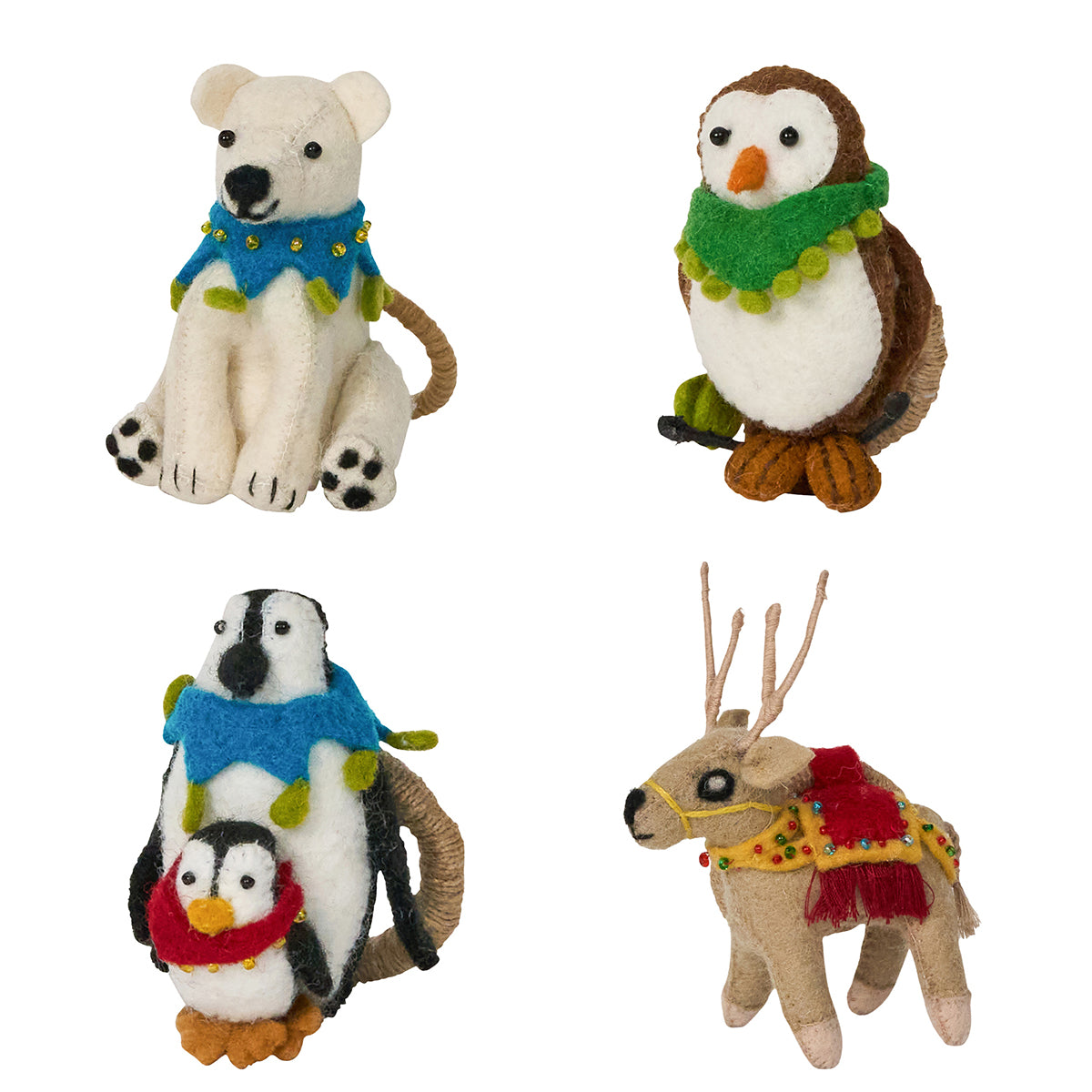 Berry & Thread North Pole Animal Napkin Ring Assorted, Set of 4