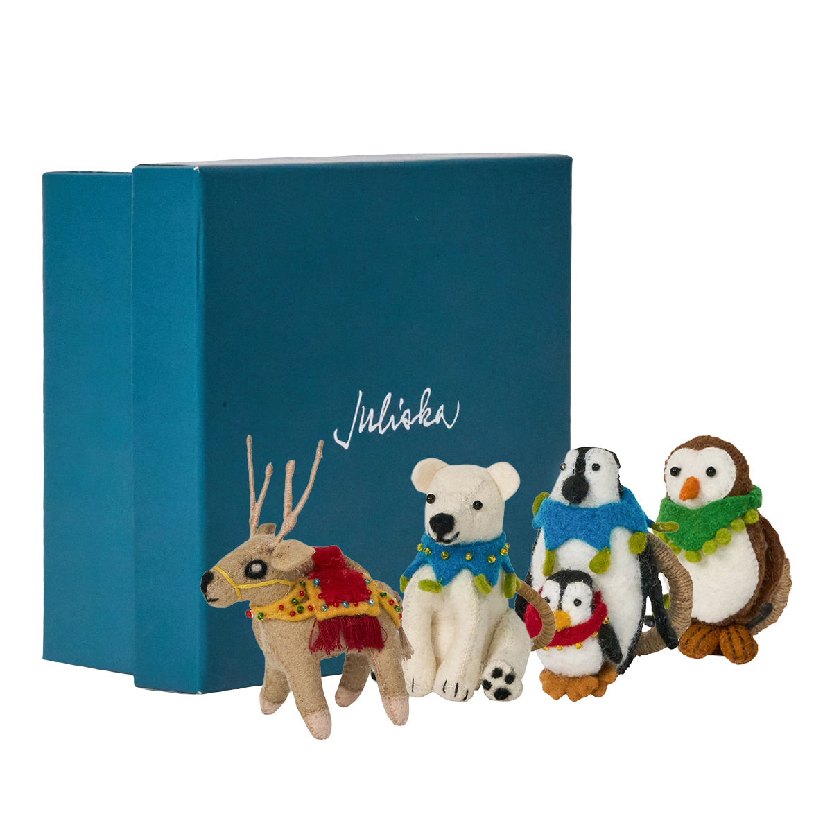 Berry & Thread North Pole Animal Napkin Ring Assorted, Set of 4