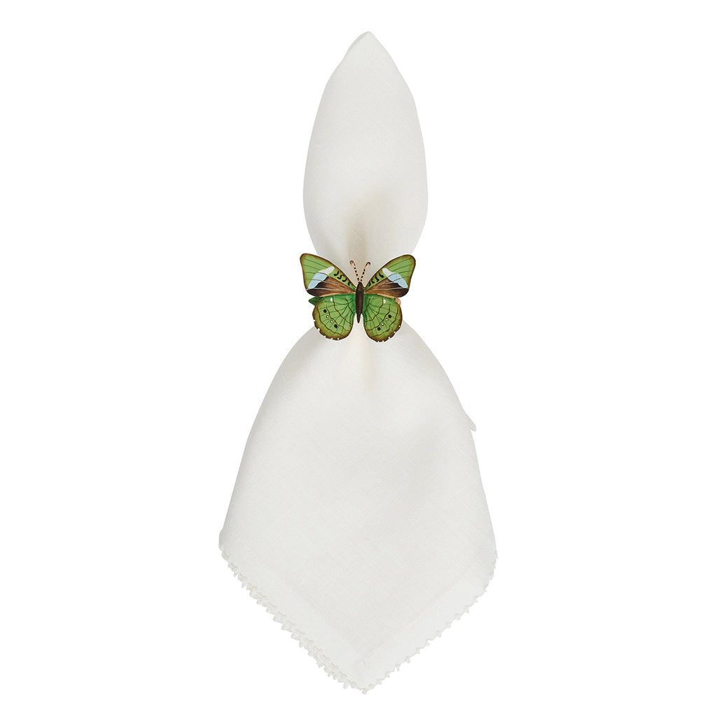 Meadow Walk Butterfly Napkin Ring Assorted in Multi, Set of 4