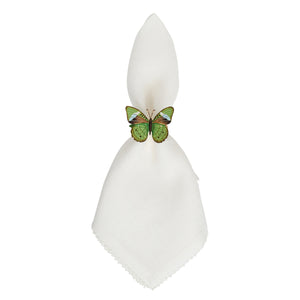 Meadow Walk Butterfly Napkin Ring Assorted in Multi, Set of 4