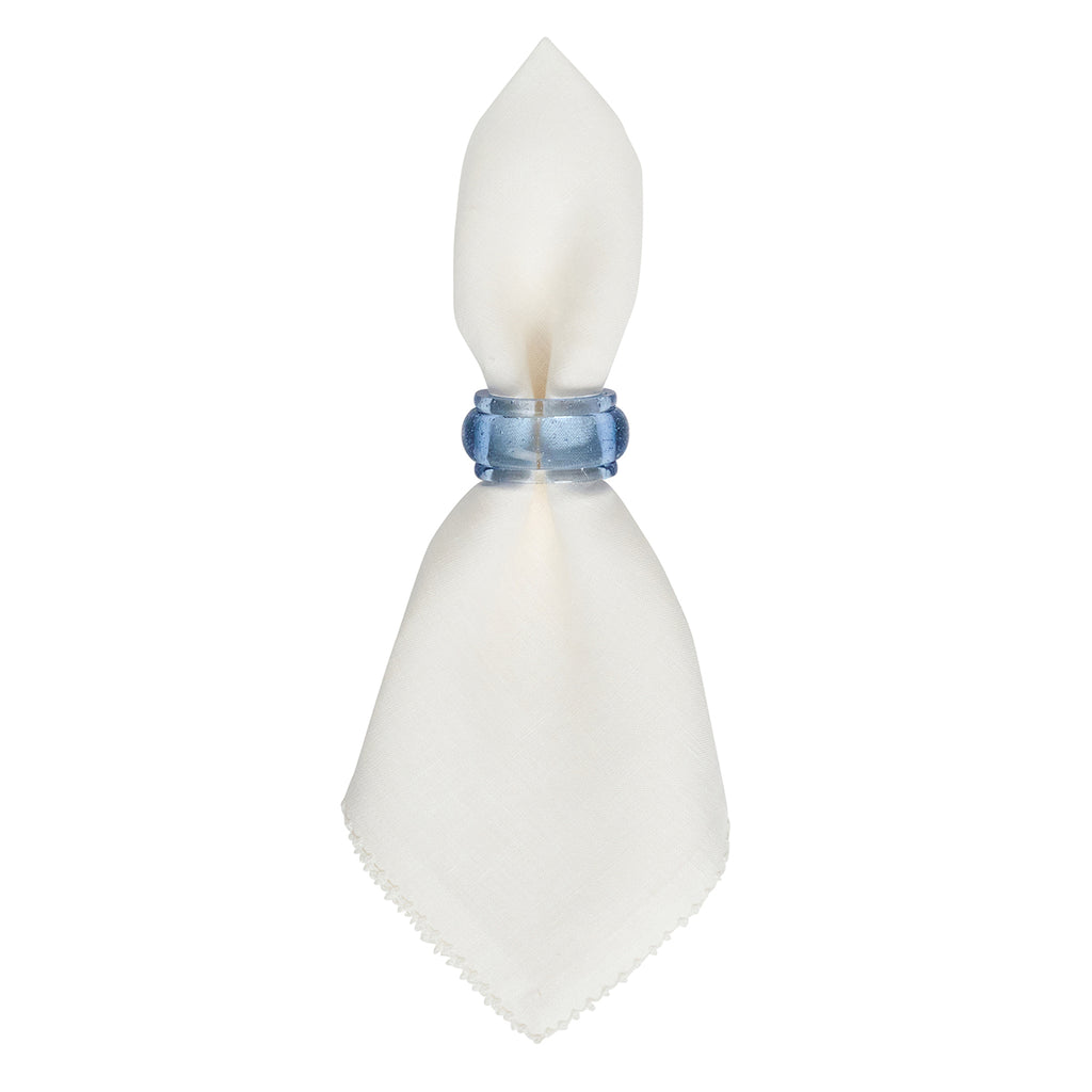 Provence Napkin Ring in Chambray, Set of 4