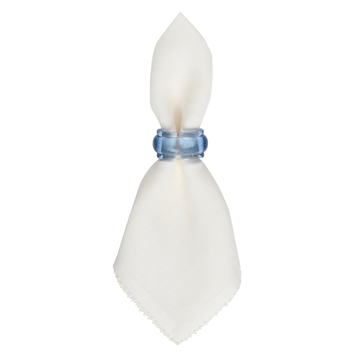 Provence Napkin Ring in Chambray, Set of 4