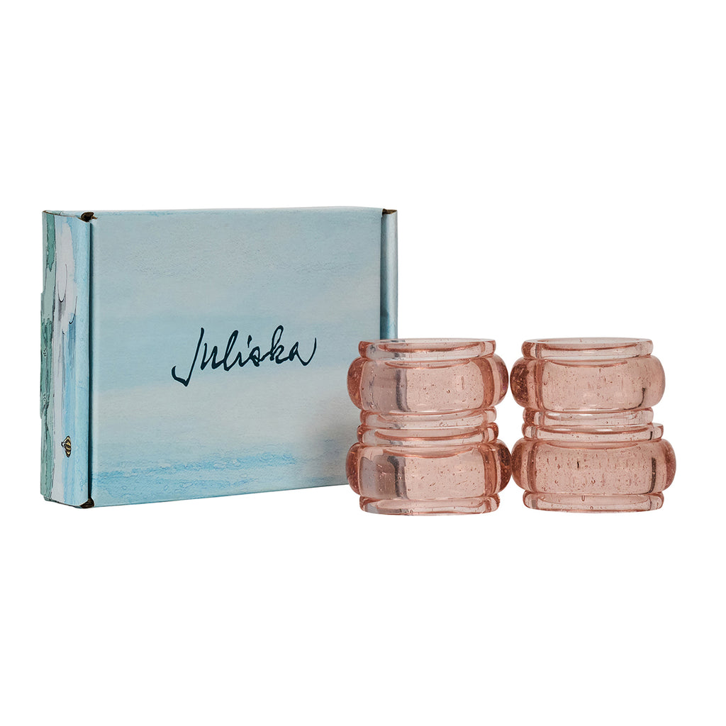Provence Napkin Ring in Blush, Set of 4