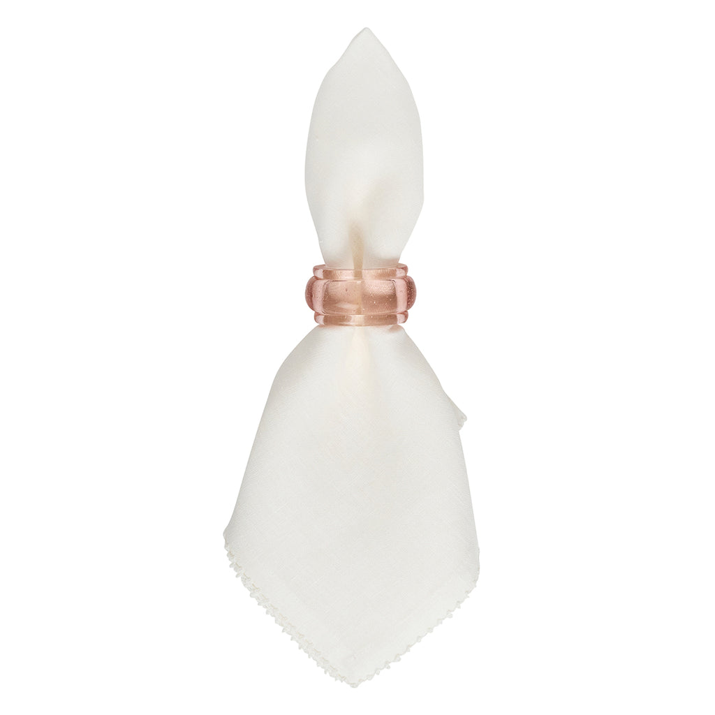 Provence Napkin Ring in Blush, Set of 4