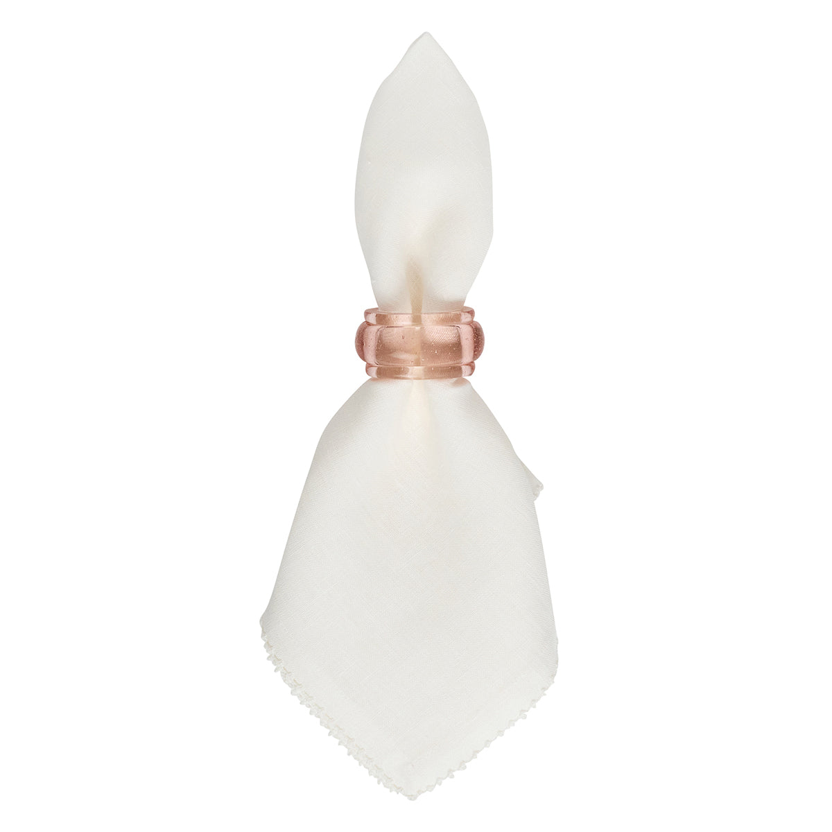Provence Napkin Ring in Blush, Set of 4