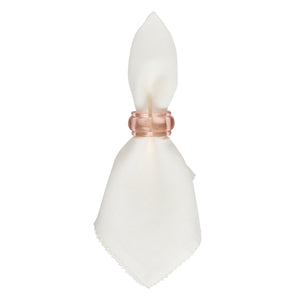 Provence Napkin Ring in Blush, Set of 4