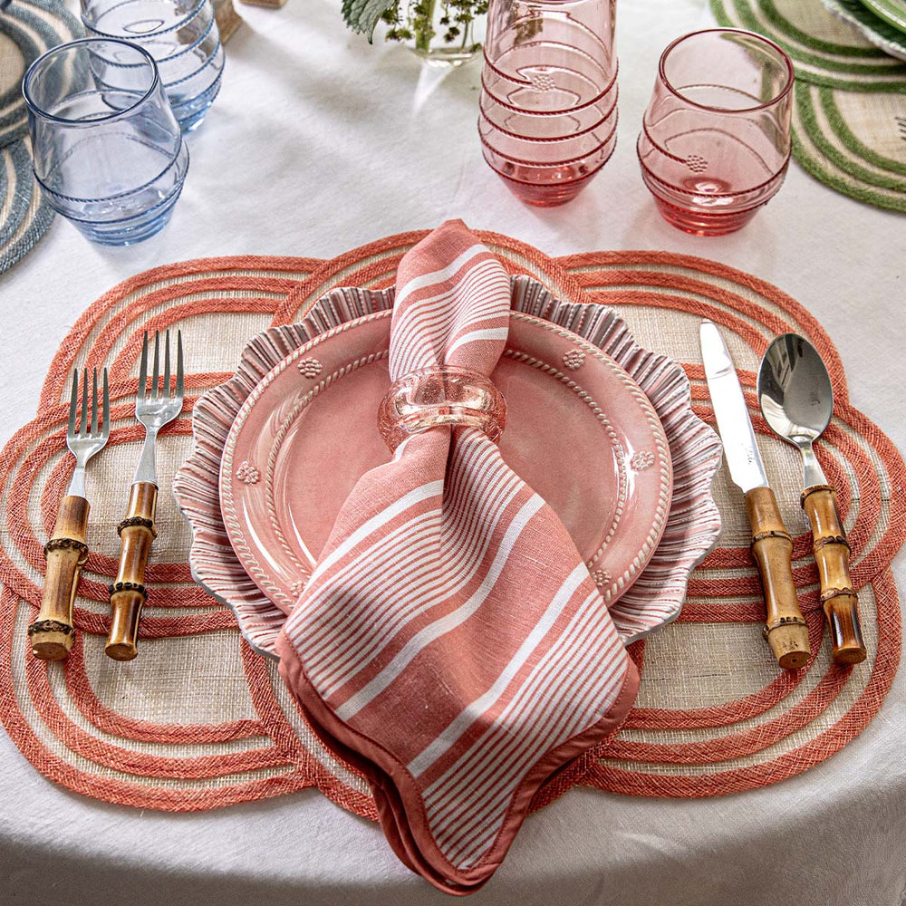 Provence Napkin Ring in Blush, Set of 4