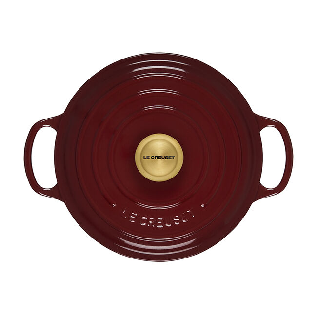 Le Creuset Signature 3.5-Quart Round Enameled Cast Iron Dutch Oven with  Stainless Steel