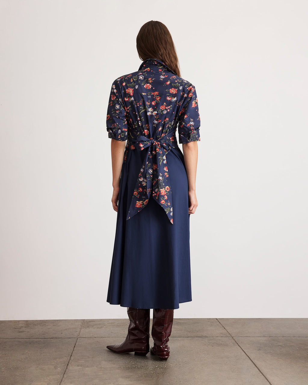 Long Sleeve Hannah Dress in Midnight Multi