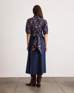 Long Sleeve Hannah Dress in Midnight Multi