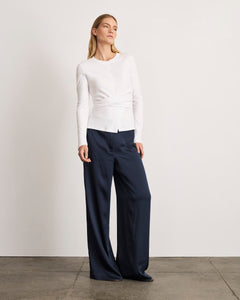 Long Sleeve Kelsey Top in Optic White