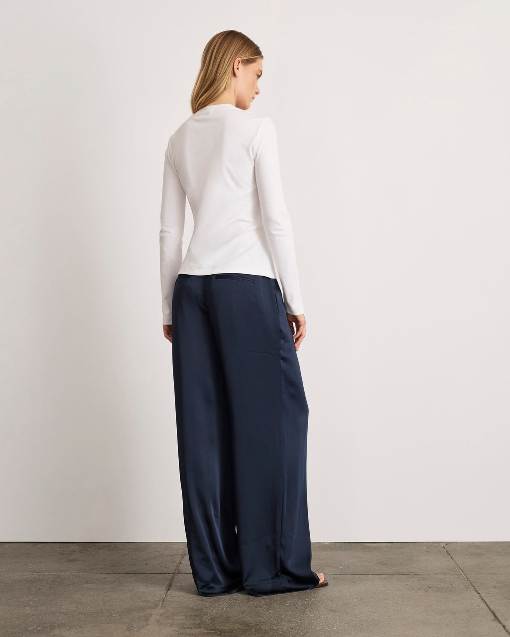Long Sleeve Kelsey Top in Optic White
