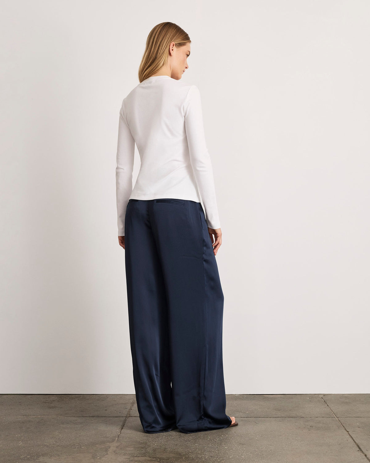 Long Sleeve Kelsey Top in Optic White