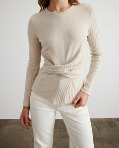 Long Sleeve Kelsey Top in Oatmeal