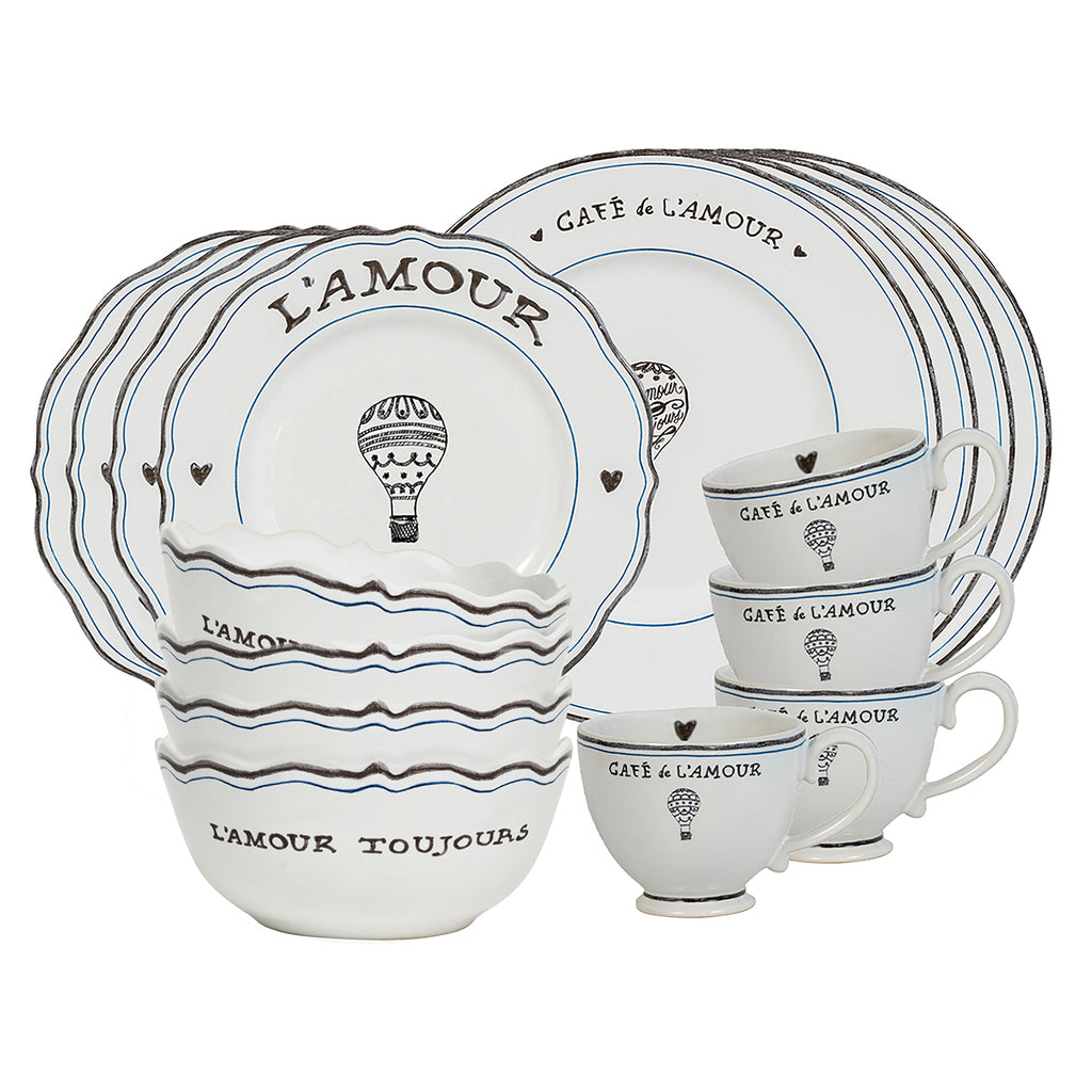L’Amour Toujours Place Setting, Set of 16